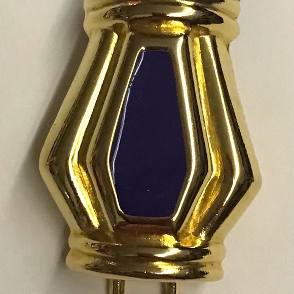 Designer Purple Knit Belt Gold Color Enamel on Both Parts of Buckle 31 7/8” Long - Picture 5 of 16